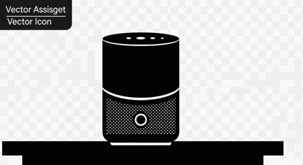 Modern smart home device icon for automation and voice control, perfect for tech blogs and product demos showing seamless connectivity and innovative design