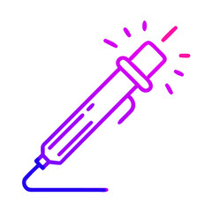 Vibrant neon marker drawing a glowing line on black background