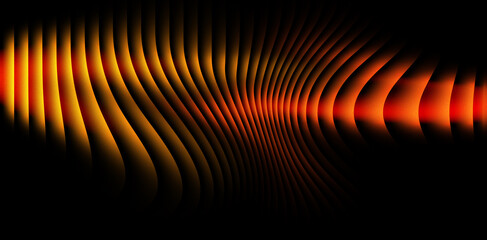 gold glowing abstract wave glassy background