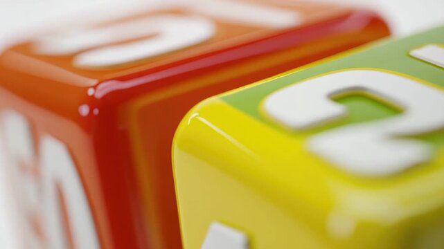 A close-up shot of two dice blocks with numbers on them, often used in  and graphic design