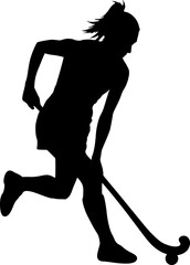 Design of hockety woman player