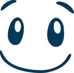 Design of adorable face smiling