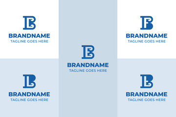 Letters BC BE BF BL BT Monogram Logo, for CB EB FB LB TB Initials