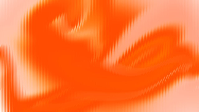 Vertical ribbed ripple glass texture featuring a smooth orange gradient and softly blurred center ideal for modern abstract vector designs