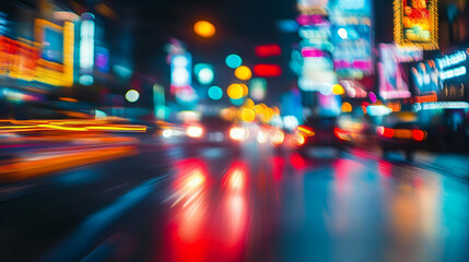 night traffic in city