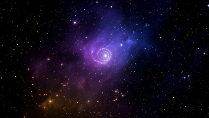 Fototapeta premium Spectacular spiral galaxy illustration with vibrant purple and blue hues