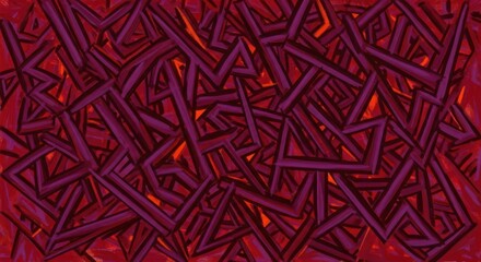 Abstract background pattern of dark red and purple sharp geometric shapes creating a chaotic, textured visual effect