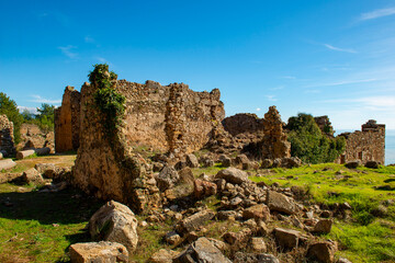 The ancient city of Syedra has located about 20 km. southeast of Alanya district of Antalya, on a mountainous area just west of the small coastal plain fed by the Sedre Stream. The city has developed 