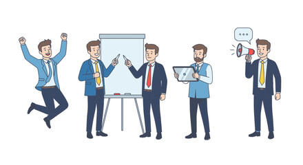 Dynamic team collaboration celebrating business goals, presenting ideas with confidence, and communicating with power, showcasing teamwork and success