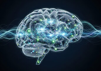 Explore the power of the mind with this dynamic brain illustration