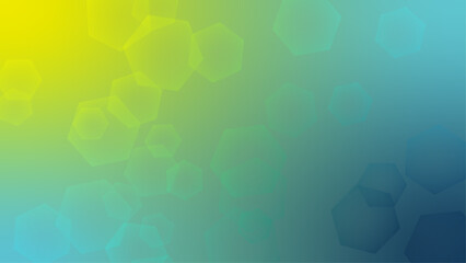Obraz premium Gradient Hexagon Abstract Background in Yellow, Green and Blue