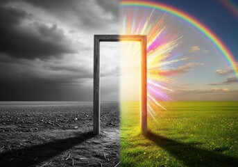 Discover hope and happiness through the open doorway to new beginnings