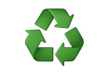 Obraz premium Green recycle symbol communicating sustainability, environment protection, and eco-friendly practices with transparent background