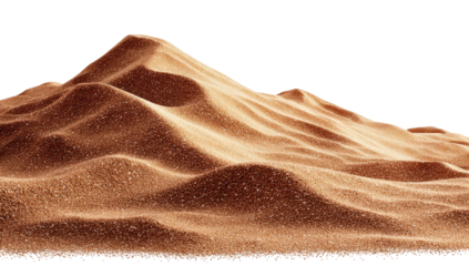 A stylized, tan-colored sand dune