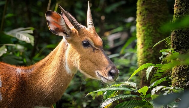 rare saola antelope in the forest a glimpse into the biodiversity