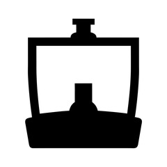 Minimalist hip flask or canteen vector icon with a stopper and a handle Vector