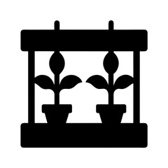 Indoor plant cultivation, gardening, and growth icon concept design vector Vector