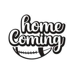 Obraz premium Homecoming Football Design Cheer Spirit Sport Typography Graphic for School Team Tshirt and Sublimation
