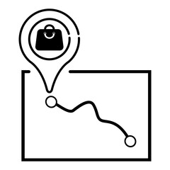 vector map pointer to the mall location