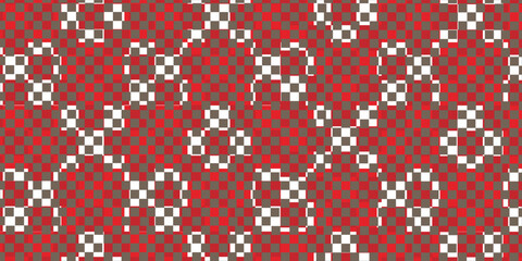 red white checkered seamless background. Red brown graphic resource checkered pattern Vector ilustration .eps10