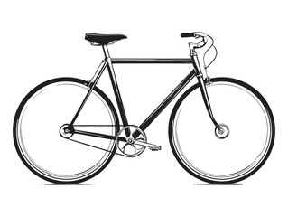Classic mens town road bike simple 2D vector