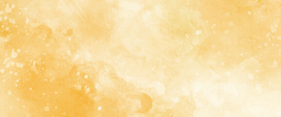 Vector yellow watercolor background for your design.