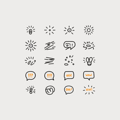 Weather icons set for design and web elements