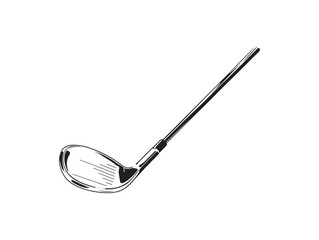 Clean Simple Golf Ball 2D Vector Line Drawing