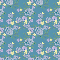 Classic Popular Flower Seamless pattern background - For easy making seamless pattern use it for filling any contours