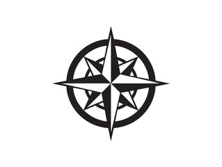 Compass icon 2D vector line art graphic