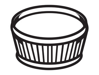 Conga Hand Drum Icon Minimalist 2D Vector Art
