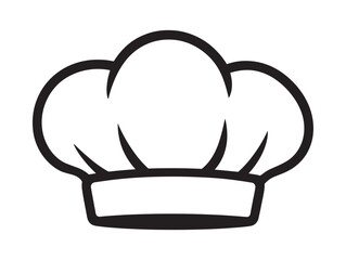 Creative Chef Hat Vector Icon 2D Line Design