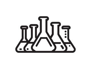Creative Chemicals Icon Minimal 2D Vector Line Art