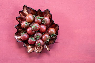 Raw Organic Heirloom Cherry Tomatoes in a Bowl