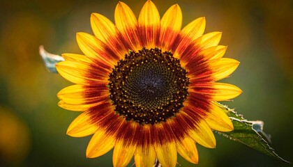 “Close-up of a sunflower head showcasing Fibonacci spiral seed arrangement and golden ratio symmetry”