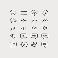 Weather vector icon set for web design