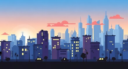 london skyline at sunset