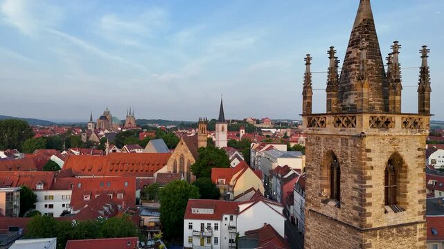 Erfurt, Germany- Medieval Old Town Flyover