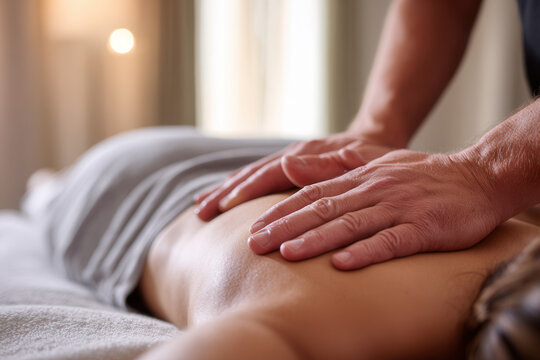 Relaxing massage session at a wellness center during a peaceful afternoon