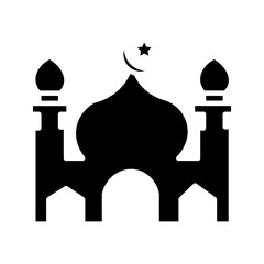 icon of a place of worship or mosque vector