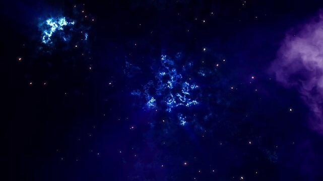 Fire Particles Dark and Blue screen Background Video.mp