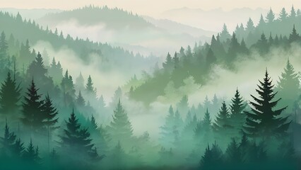 Misty Forest Gradient