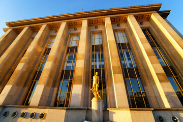 Trocadero square in the 16 th arrondissement of Paris city
