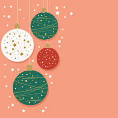 Christmas balls, flat design