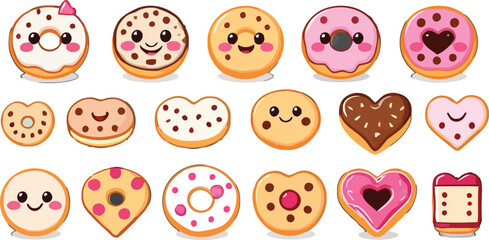 Cute cartoon easter eggs vector pattern set collection design icons