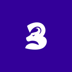 Letter B shape on Bull logo.eps