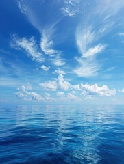 Obraz premium perfect sky and water of indian ocean no logos no brands ar 34