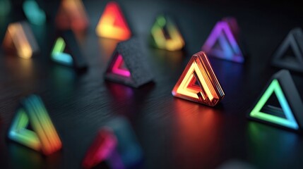 Neon 3D animated logos featuring glowing geometric shapes, dynamic motion, vibrant neon colors perfect for branding, digital marketing, and NFT projects.