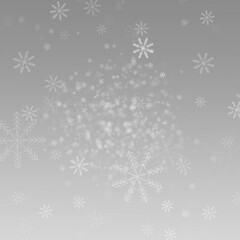 Transparent snowflake scatter overlay frosty snowfall cluster festive winter abstract gradient background

