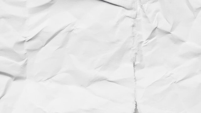 crumpled white paper texture background loop. abstract paper texture animation video.